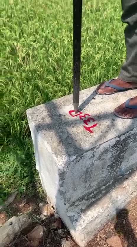 Benchmark Pillar in Farmland